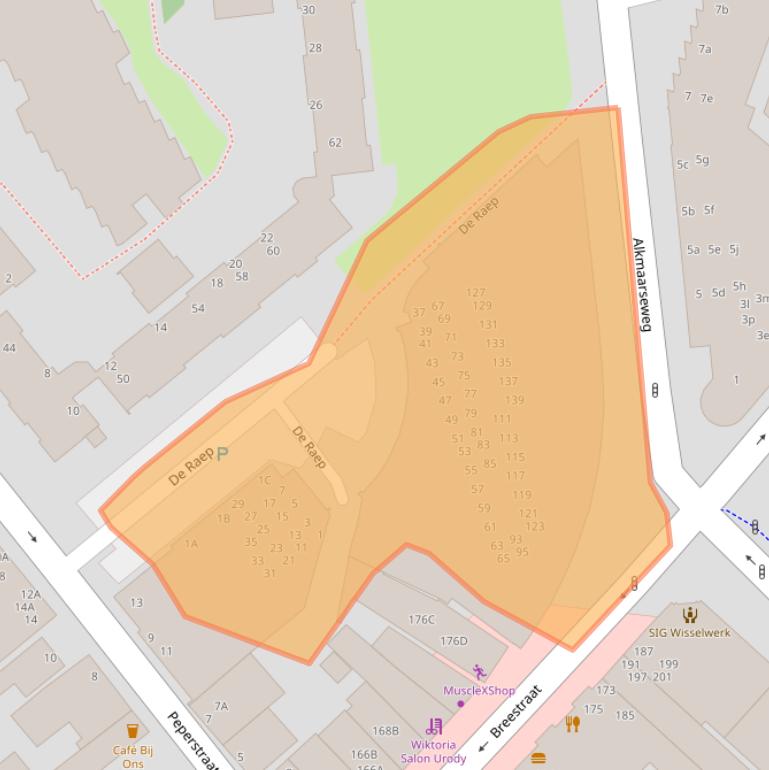 Kaart van postcodegebied 1941GT.