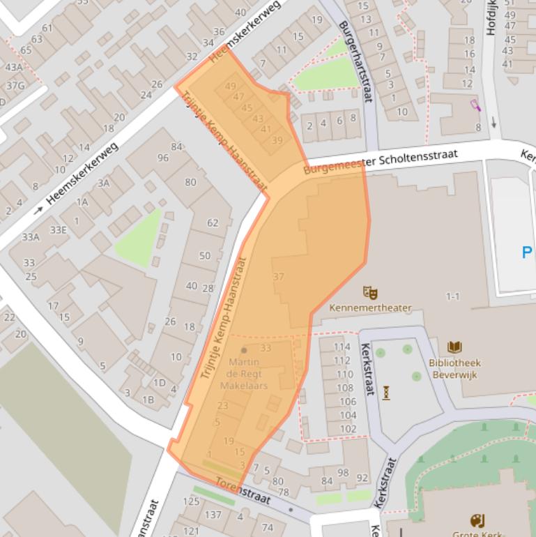 Kaart van postcodegebied 1941HB.