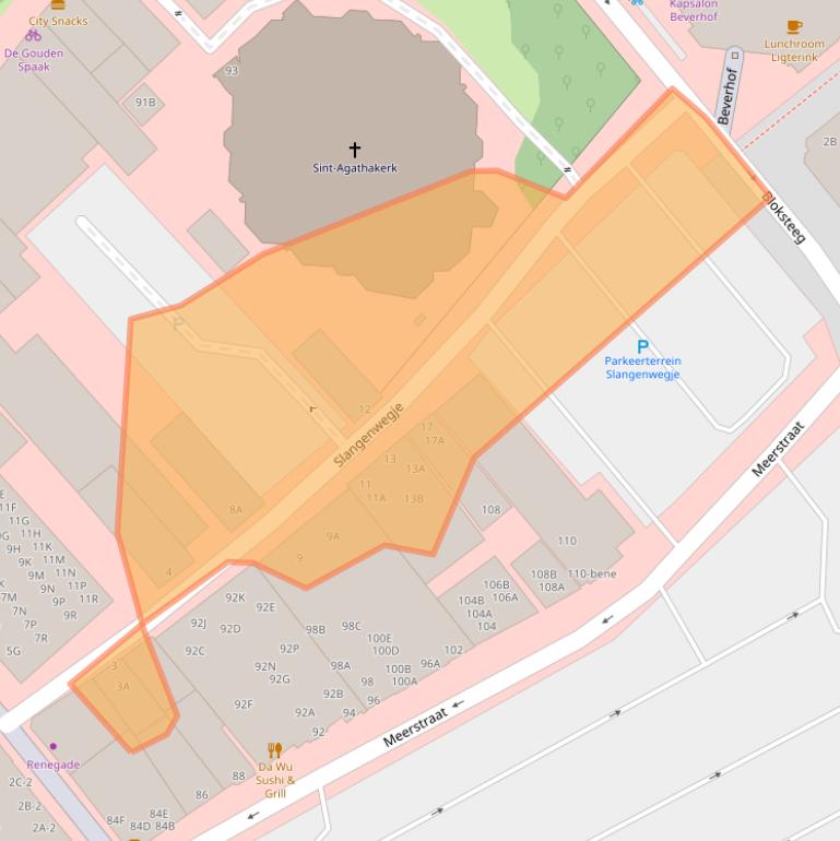 Kaart van postcodegebied 1941JH.