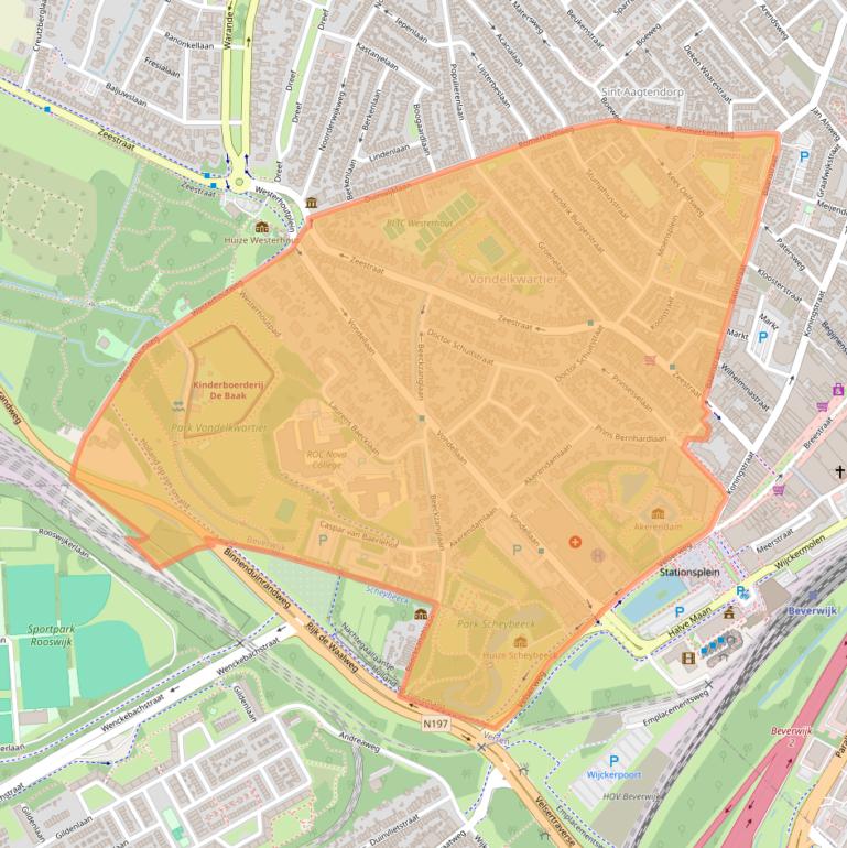 Kaart van postcodegebied 1942.