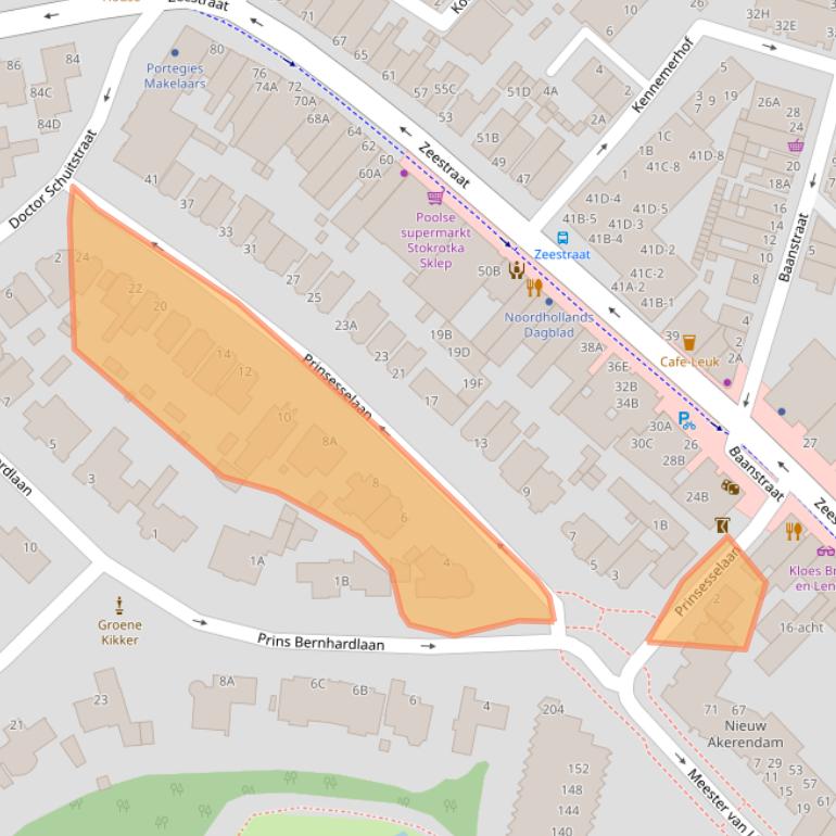 Kaart van postcodegebied 1942AH.
