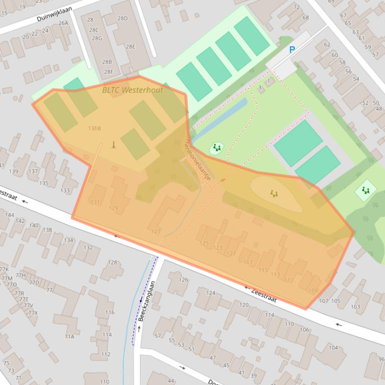 Kaart van postcodegebied 1942AM.