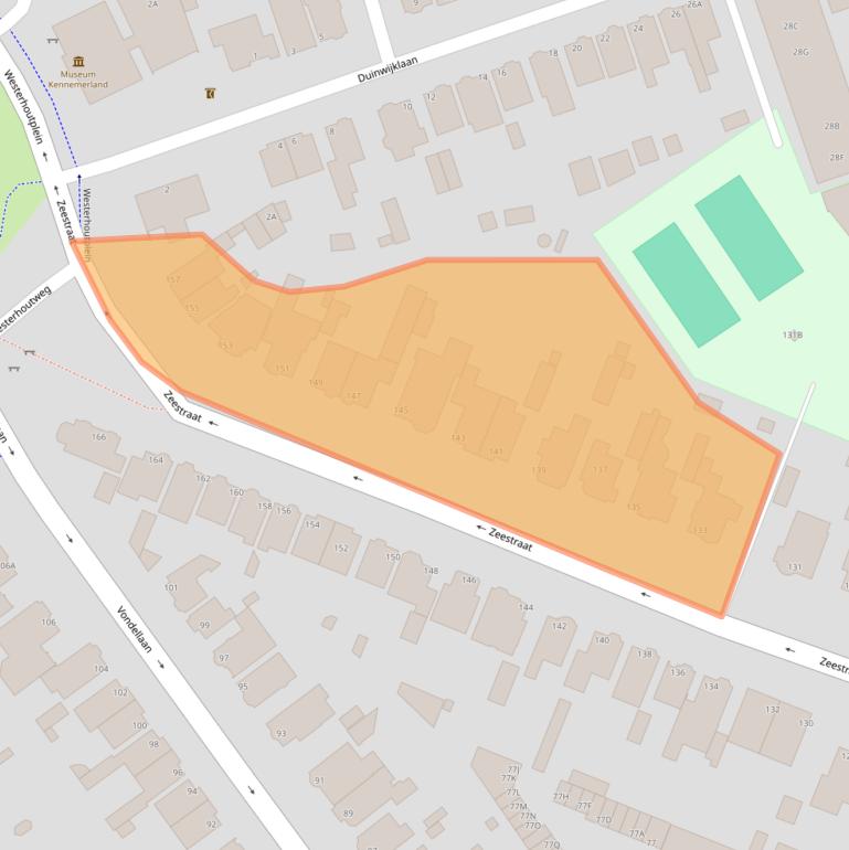 Kaart van postcodegebied 1942AN.