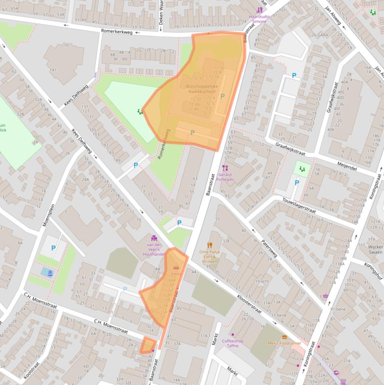 Kaart van postcodegebied 1942CK.