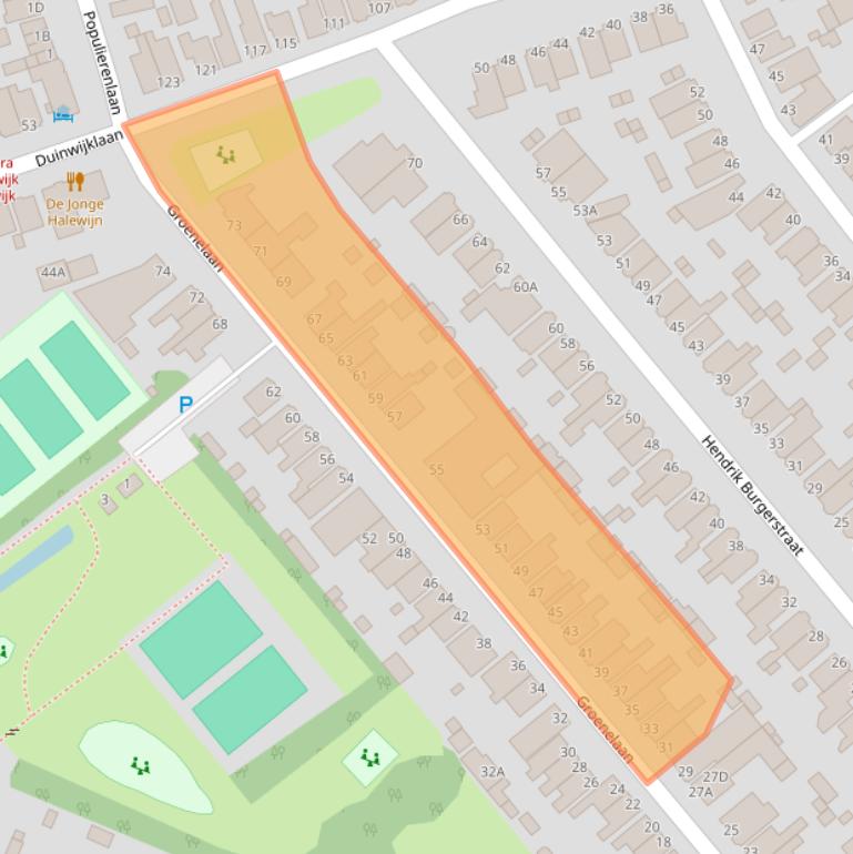 Kaart van postcodegebied 1942EE.