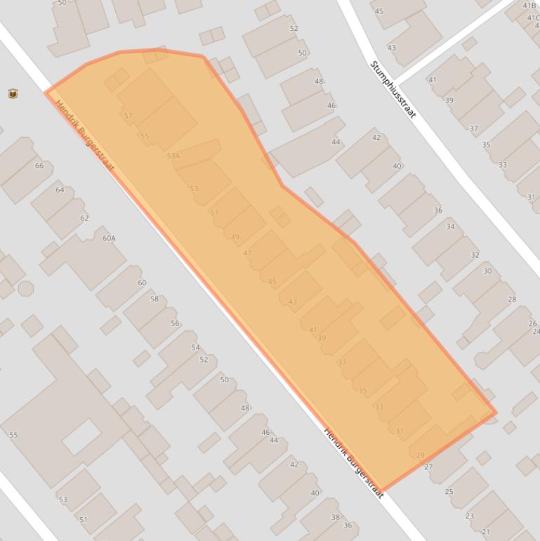 Kaart van postcodegebied 1942EK.