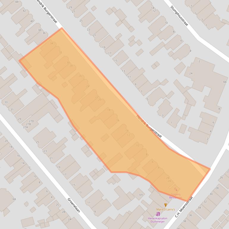 Kaart van postcodegebied 1942EL.