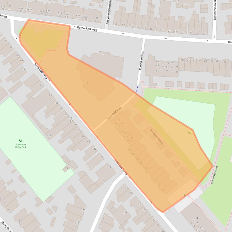 Kaart van postcodegebied 1942EV.