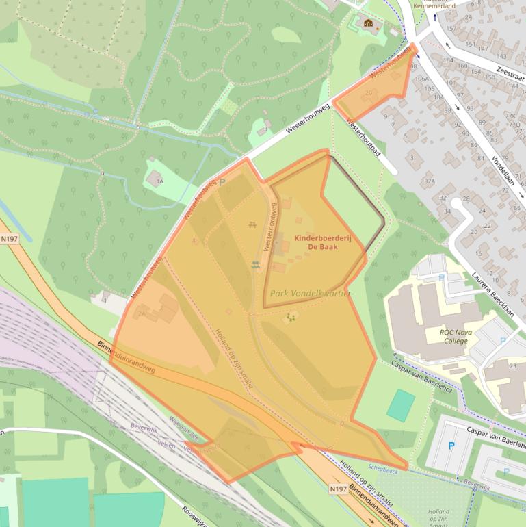 Kaart van postcodegebied 1942HK.