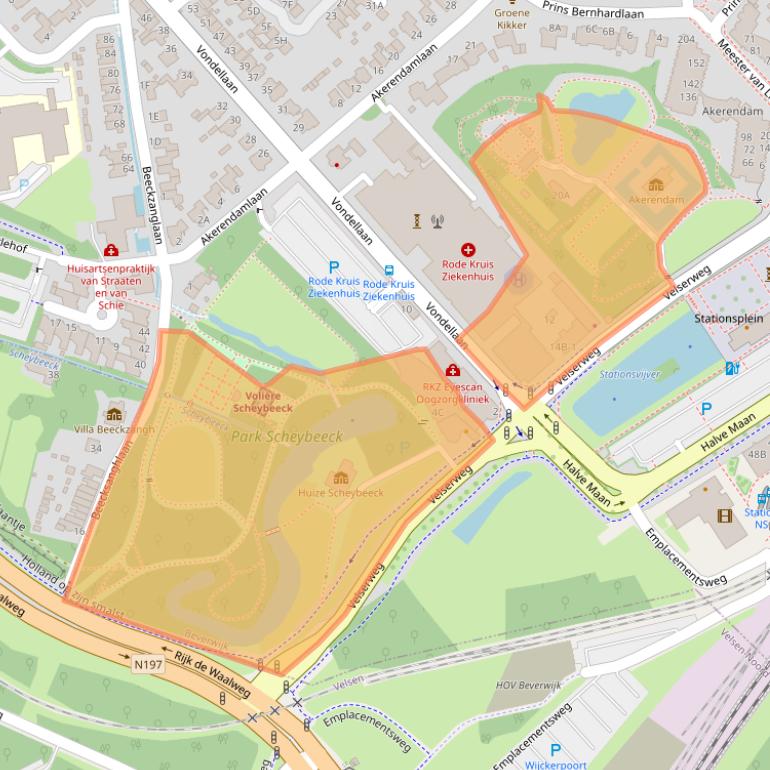 Kaart van postcodegebied 1942LD.