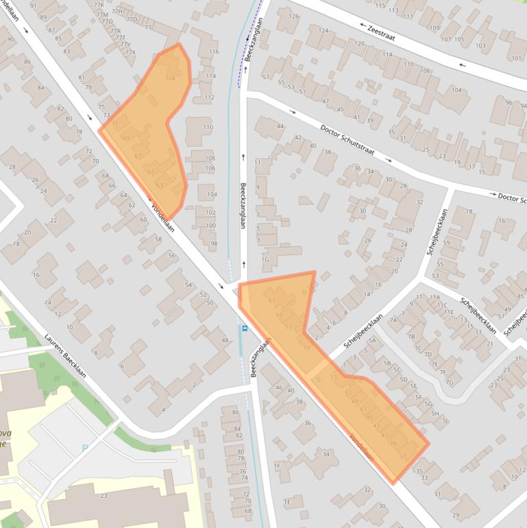 Kaart van postcodegebied 1942LG.