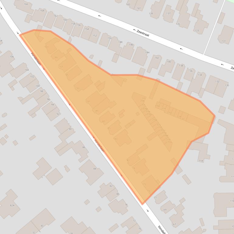 Kaart van postcodegebied 1942LH.