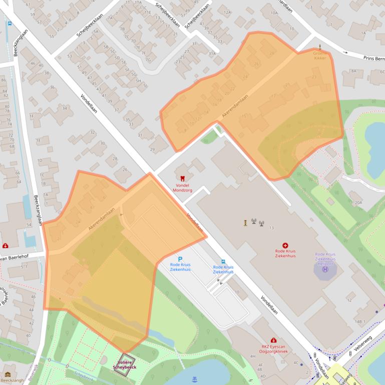 Kaart van postcodegebied 1942LZ.