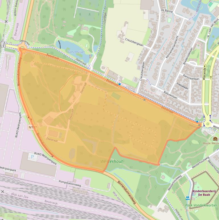 Kaart van postcodegebied 1943AE.