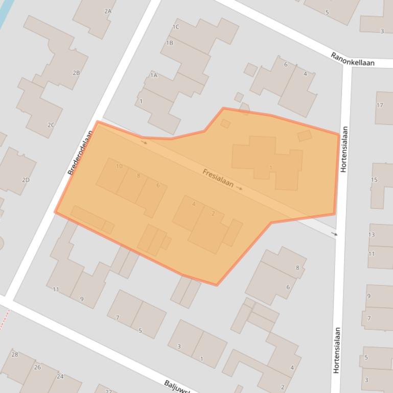 Kaart van postcodegebied 1943BE.