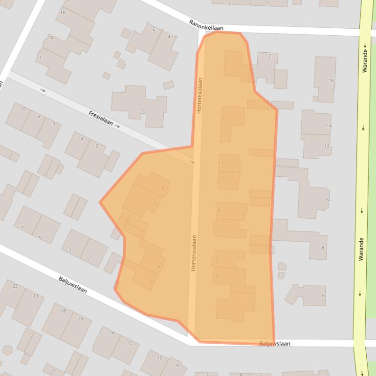 Kaart van postcodegebied 1943BG.