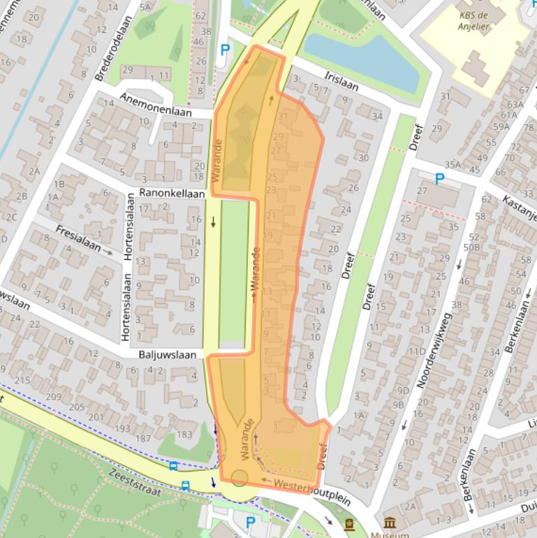 Kaart van postcodegebied 1943BJ.