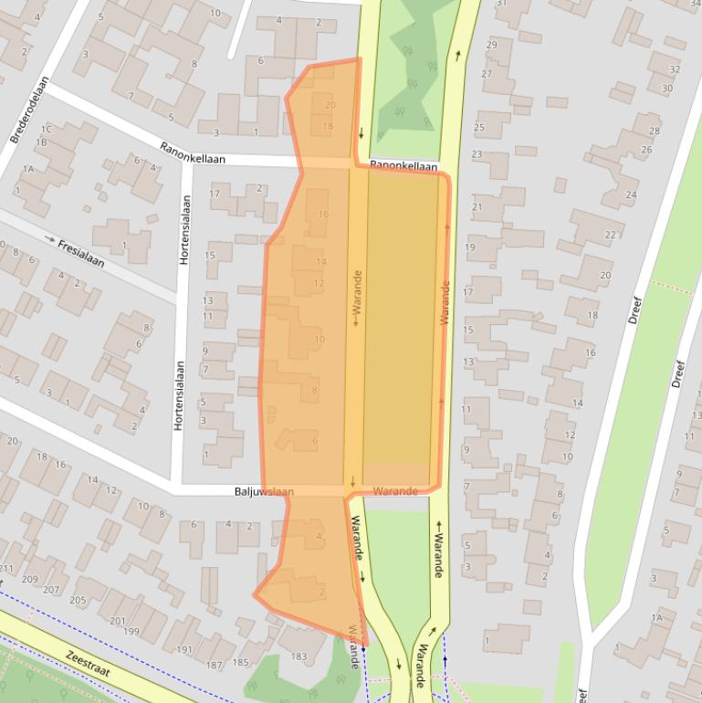 Kaart van postcodegebied 1943BN.