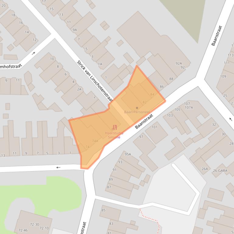 Kaart van postcodegebied 1943CL.