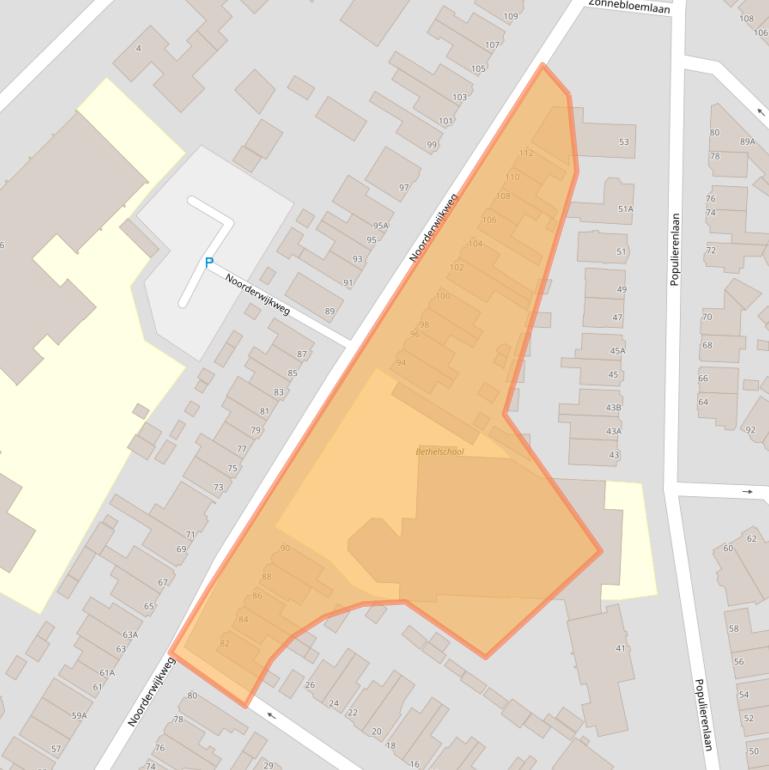 Kaart van postcodegebied 1943DM.