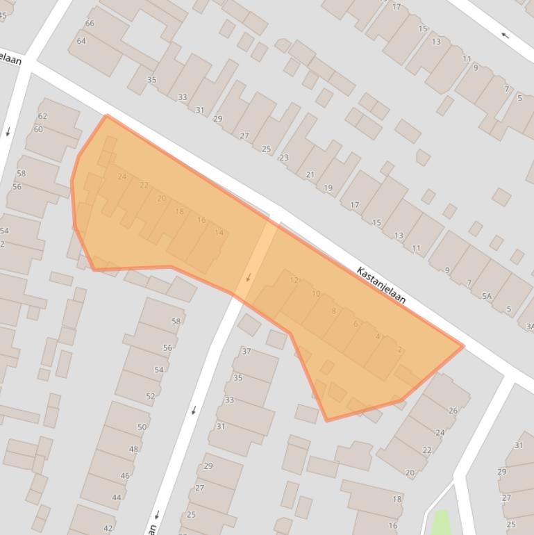 Kaart van postcodegebied 1943DP.