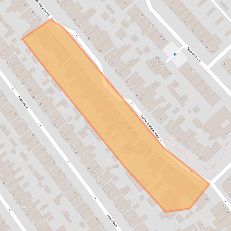 Kaart van postcodegebied 1943GV.