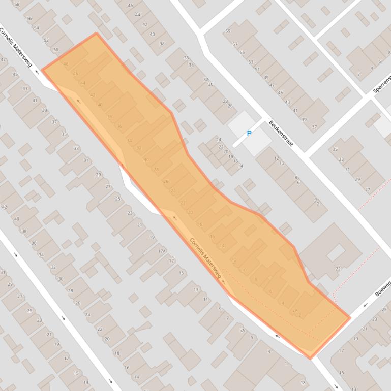 Kaart van postcodegebied 1943GX.