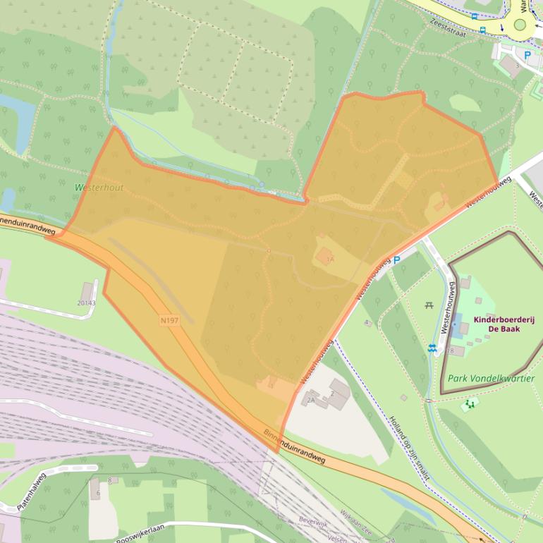 Kaart van postcodegebied 1943HJ.