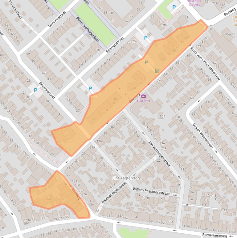 Kaart van postcodegebied 1943JN.