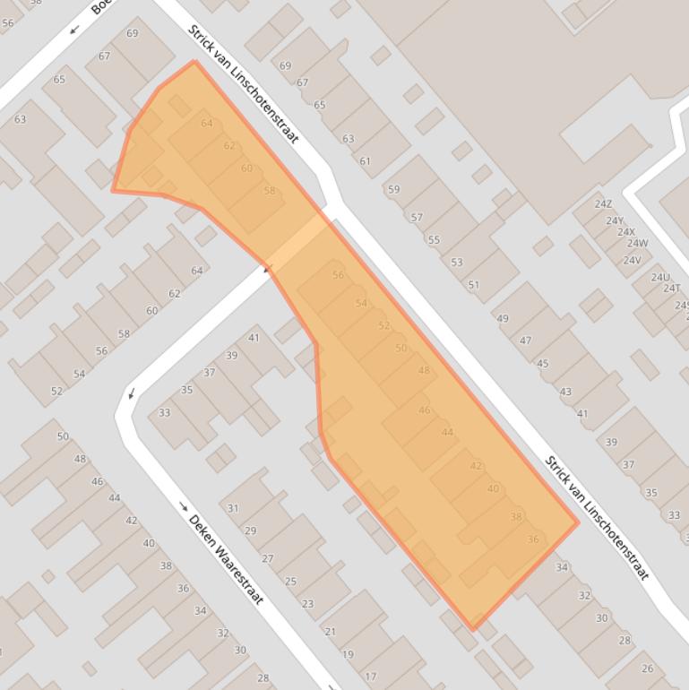 Kaart van postcodegebied 1943KD.