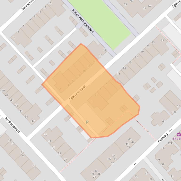 Kaart van postcodegebied 1943KR.