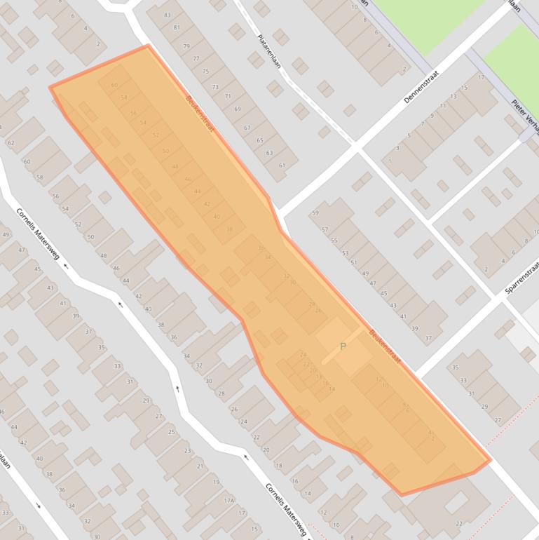Kaart van postcodegebied 1943KW.