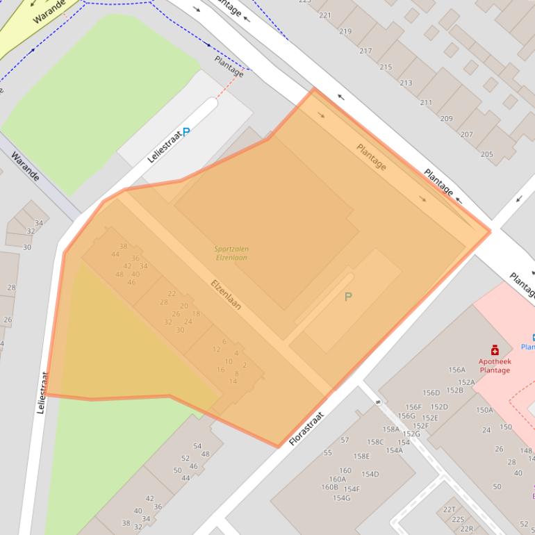 Kaart van postcodegebied 1943LL.