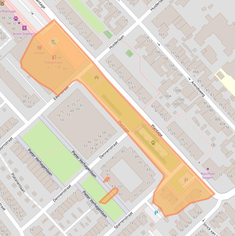 Kaart van postcodegebied 1943LM.