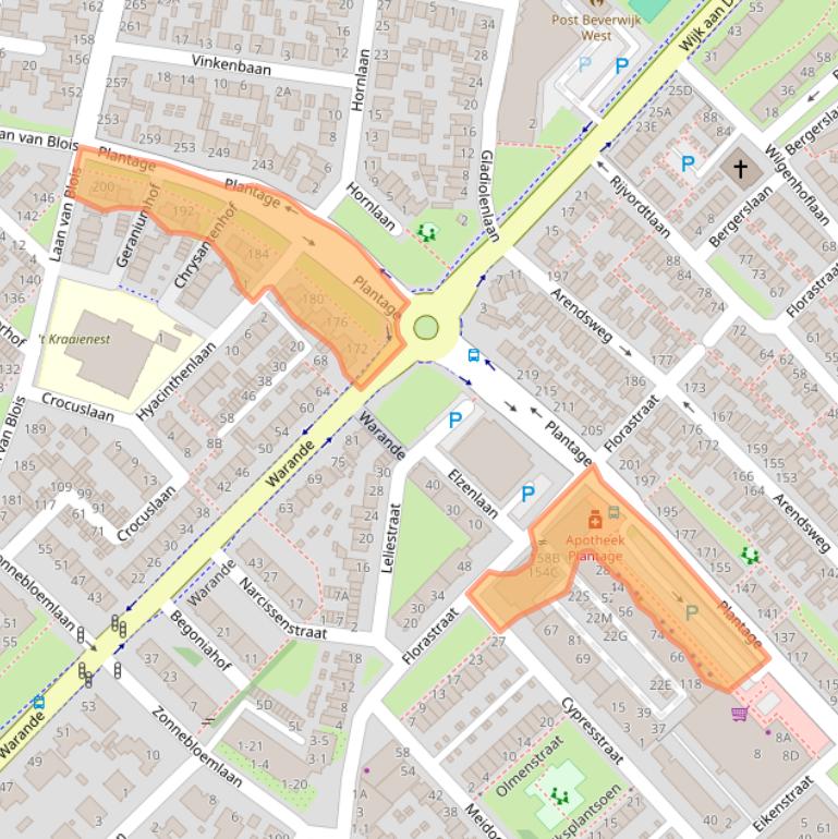 Kaart van postcodegebied 1943LR.