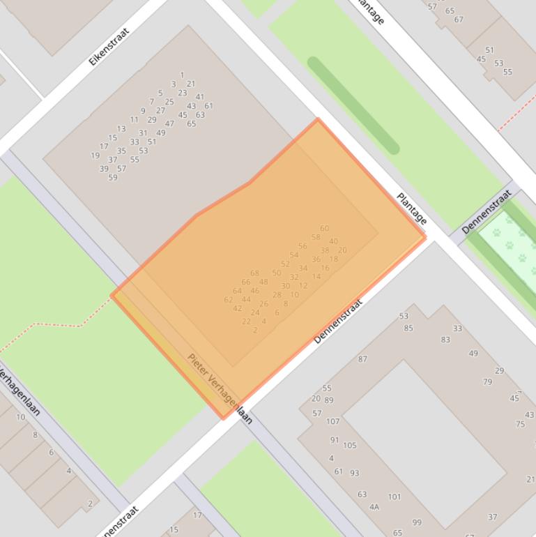 Kaart van postcodegebied 1943LS.