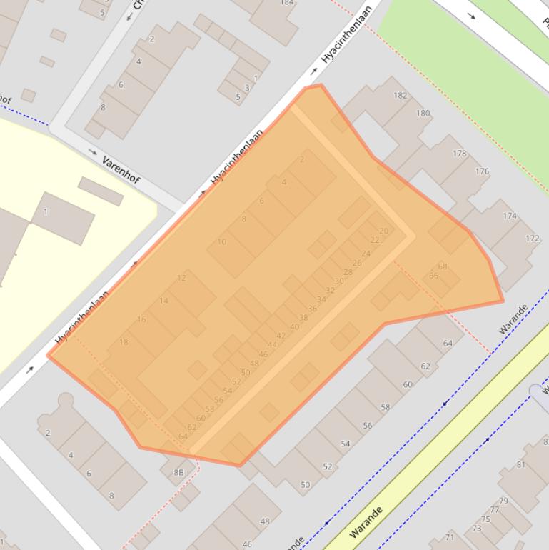 Kaart van postcodegebied 1943MS.