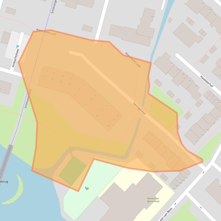 Kaart van postcodegebied 1943MZ.