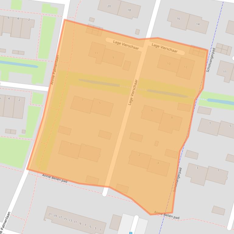 Kaart van postcodegebied 1943NE.