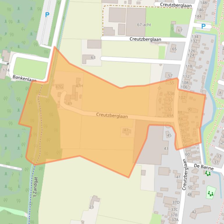 Kaart van postcodegebied 1943NT.