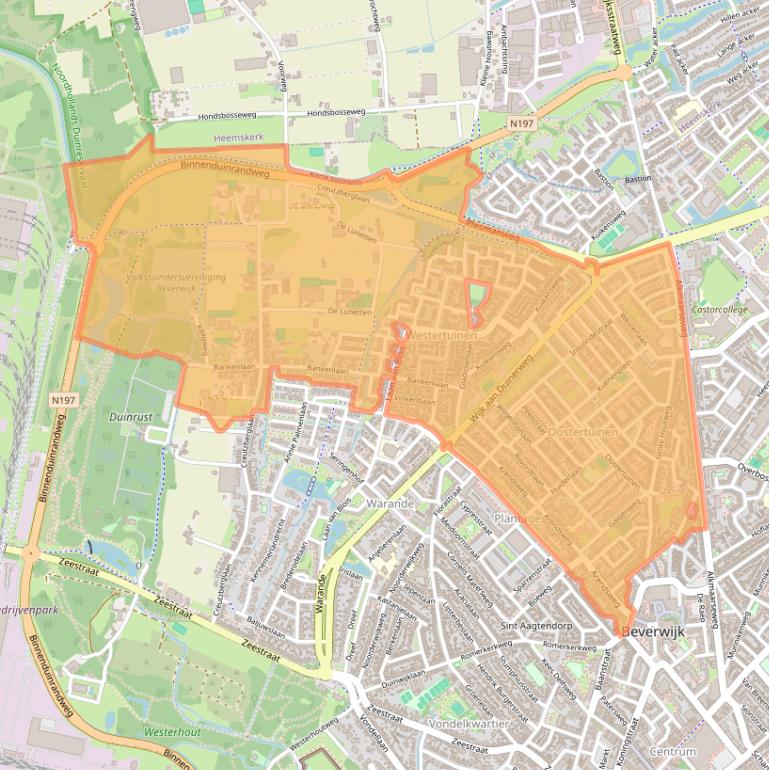 Kaart van postcodegebied 1944.
