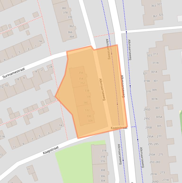 Kaart van postcodegebied 1944DZ.