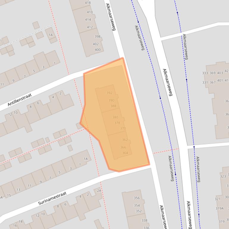 Kaart van postcodegebied 1944EA.