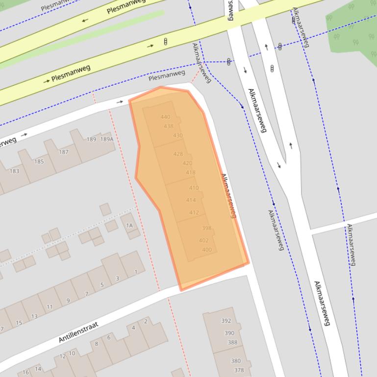 Kaart van postcodegebied 1944EB.