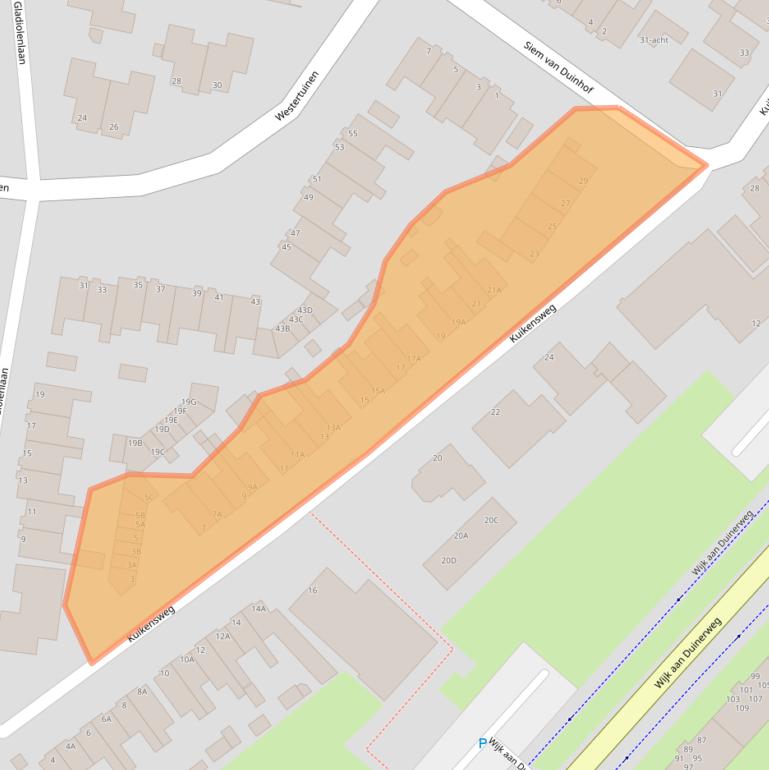 Kaart van postcodegebied 1944ED.