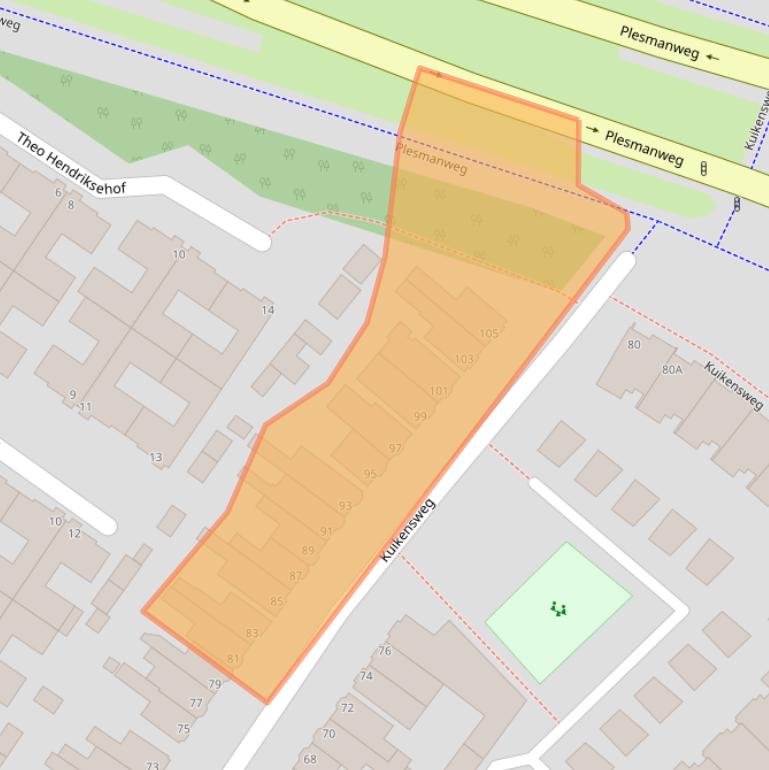 Kaart van postcodegebied 1944EH.