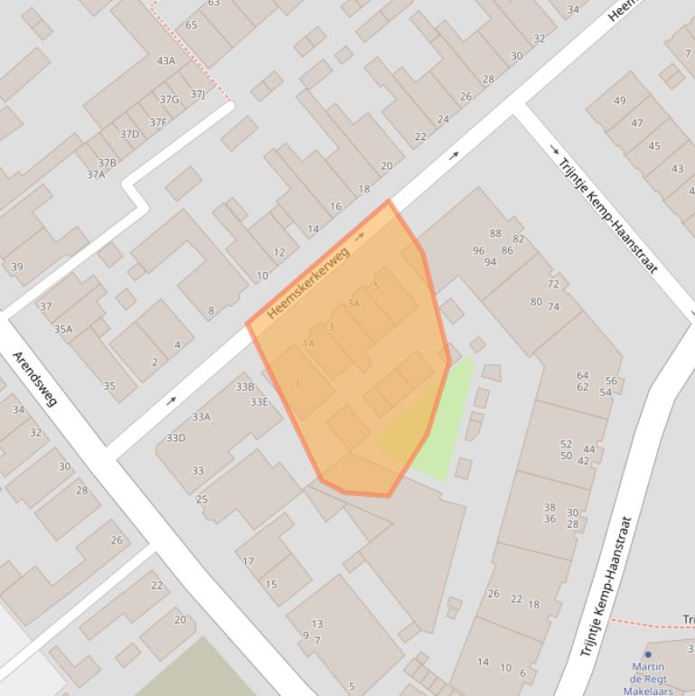 Kaart van postcodegebied 1944GR.