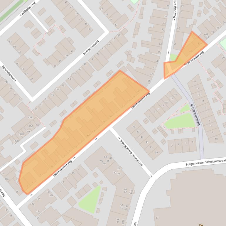 Kaart van postcodegebied 1944GV.