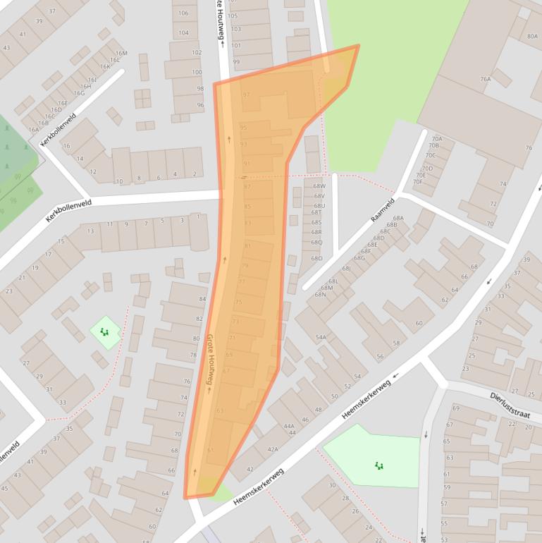 Kaart van postcodegebied 1944HB.