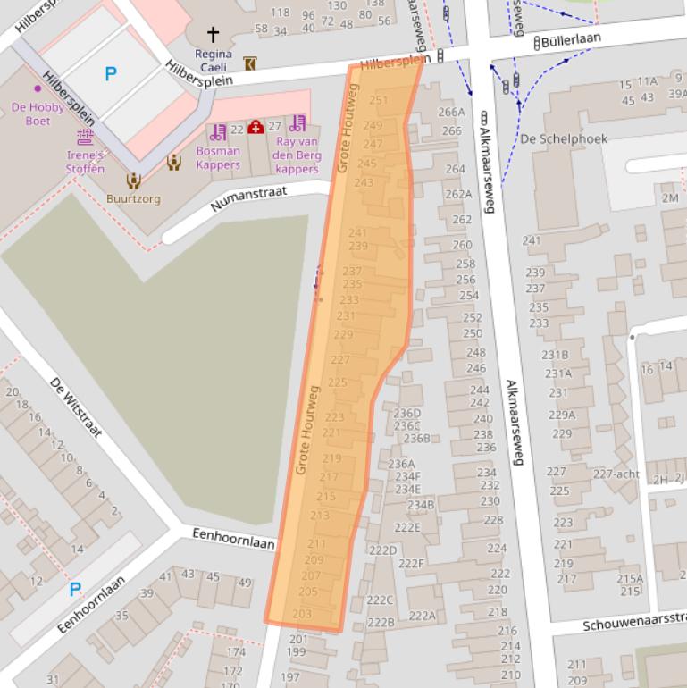 Kaart van postcodegebied 1944HE.